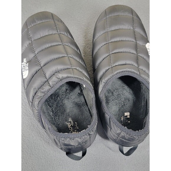 North Face ThermoBall Shoes Womens Size 10 Black Faux Fur Slippers Quilted Warm - Picture 5 of 10